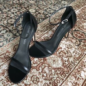 Stuart Weitzman Nudistsong Black Nappa Leather